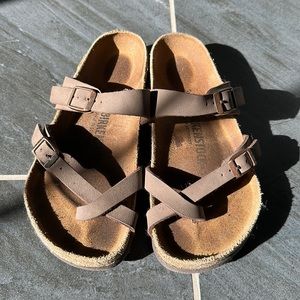 Tobacco brown, Mayari Birkenstocks, leather